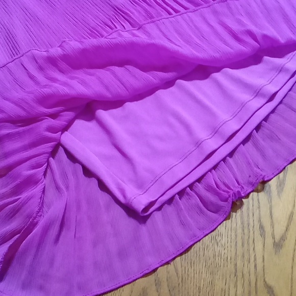 DKNY DRESS Womens 2 PINK MAGENTA PLEATED NEW Casual Party Celebration Cocktail - Picture 5 of 8